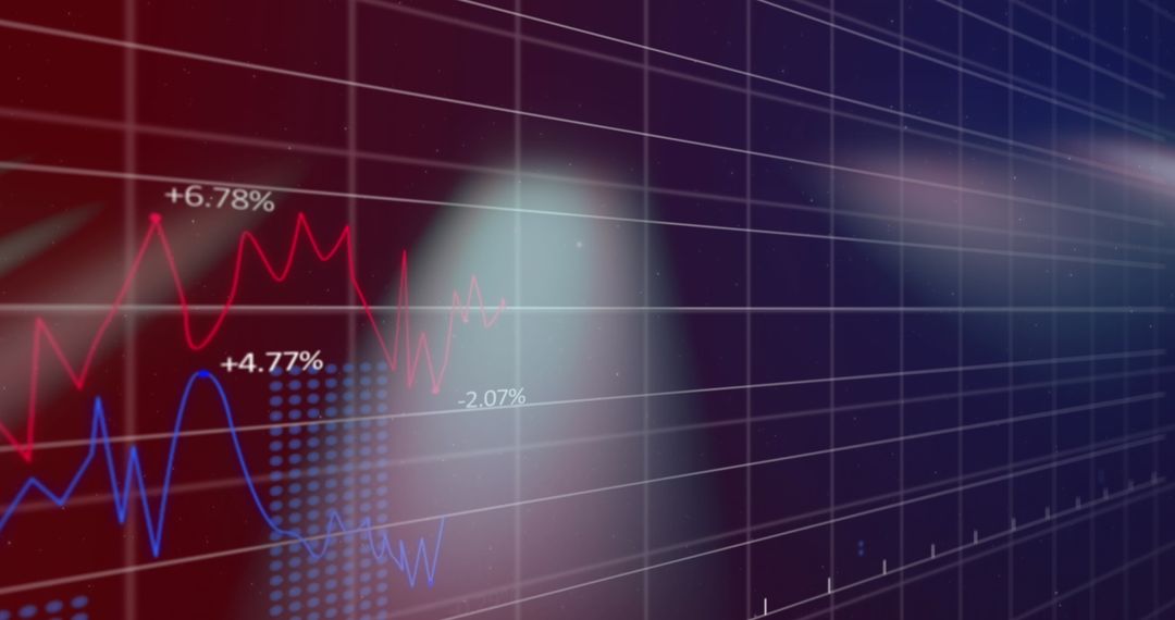 Virtual Trading Interface with Rising and Falling Stock Indicators