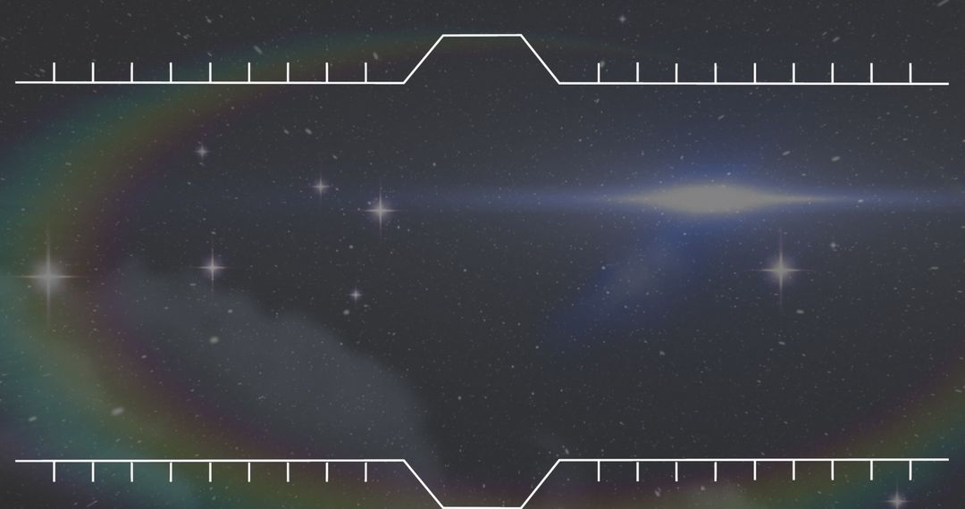 Futuristic Digital Interface with Abstract Night Sky Elements