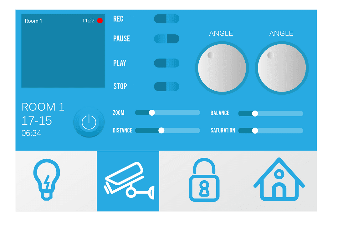 Digital Monitoring Screen with Knobs on Transparent Background - Download Free Stock Images Pikwizard.com