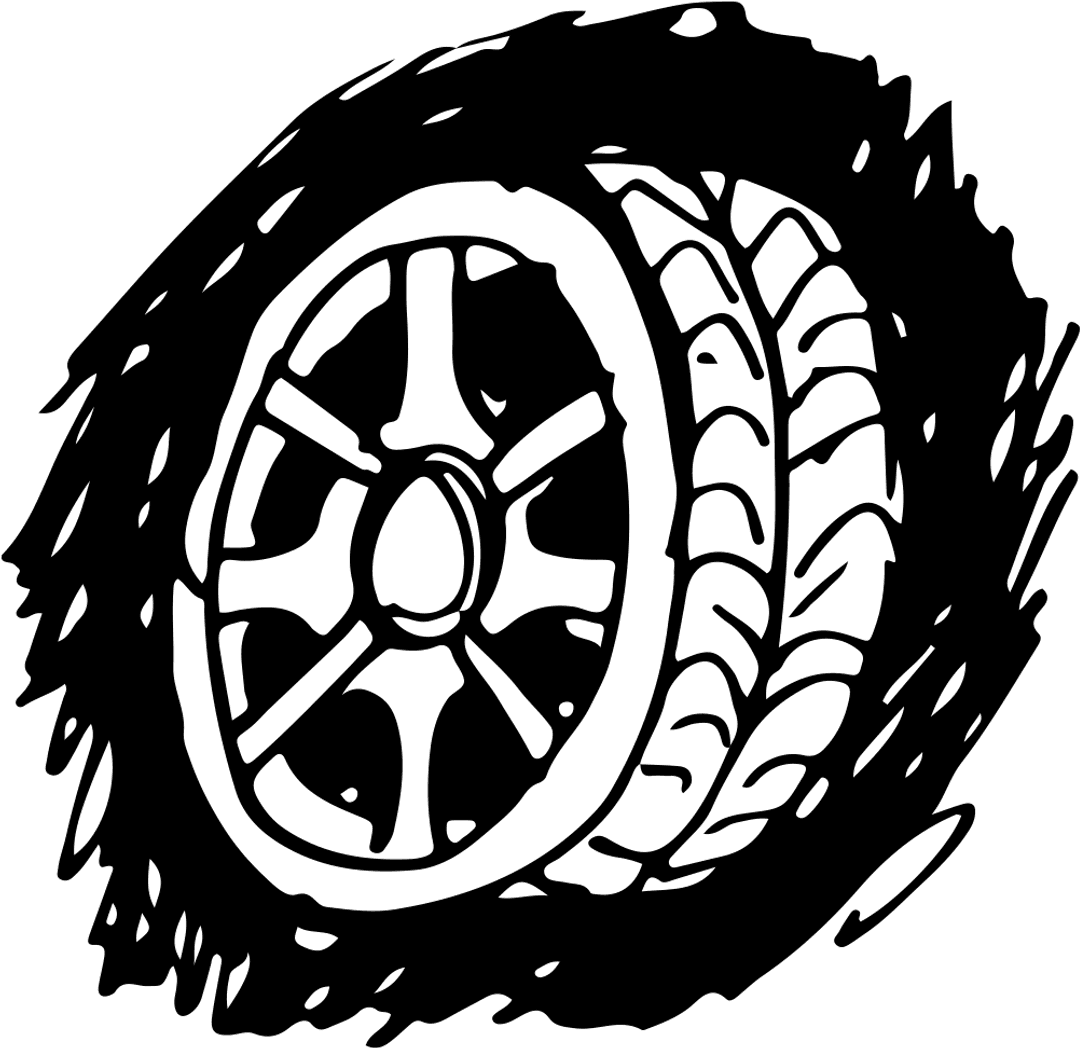 Transparent Car Tyre Sidewall Texture close-up