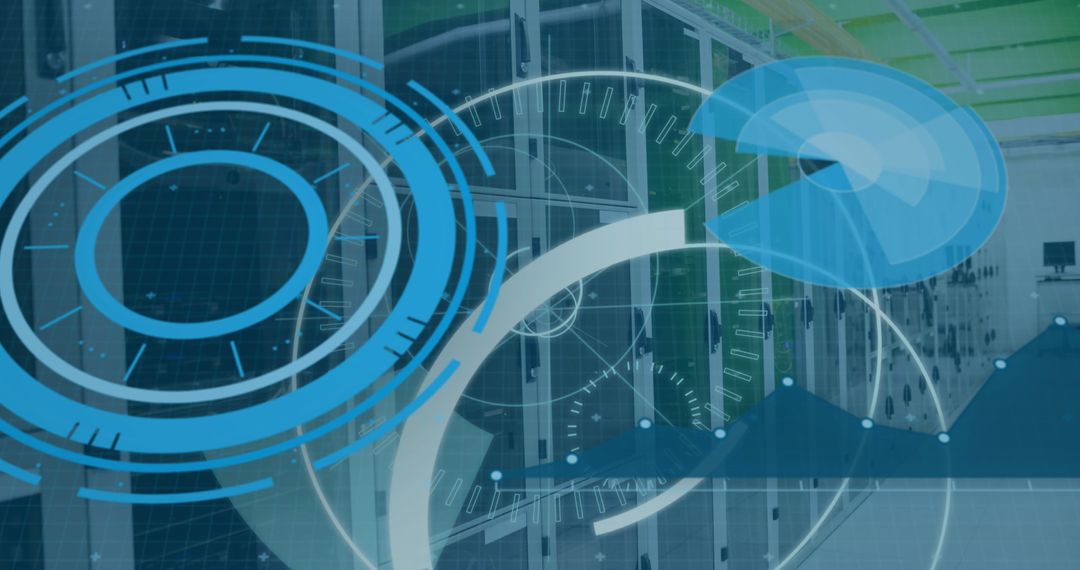 5G Technology Data Processing in Modern Server Room