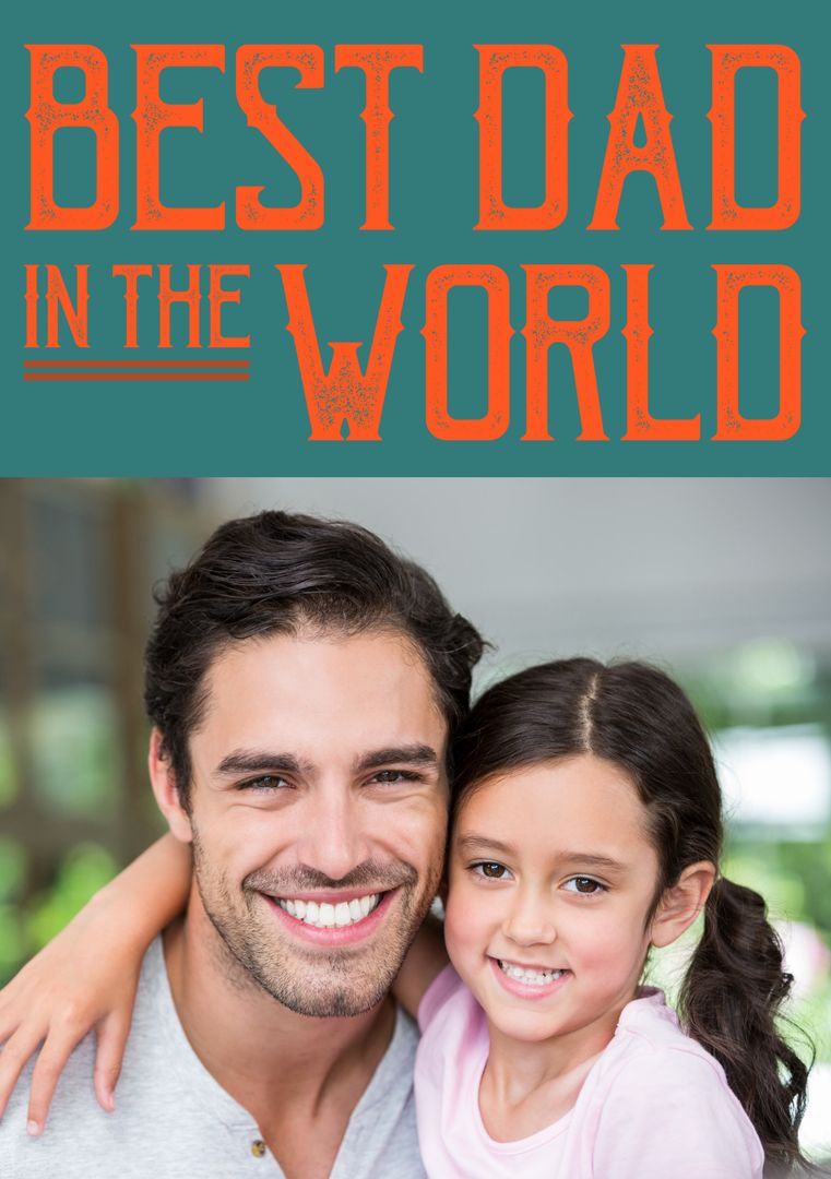 Smiling Dad and Daughter Celebrating Father’s Day Together - Download Free Stock Templates Pikwizard.com