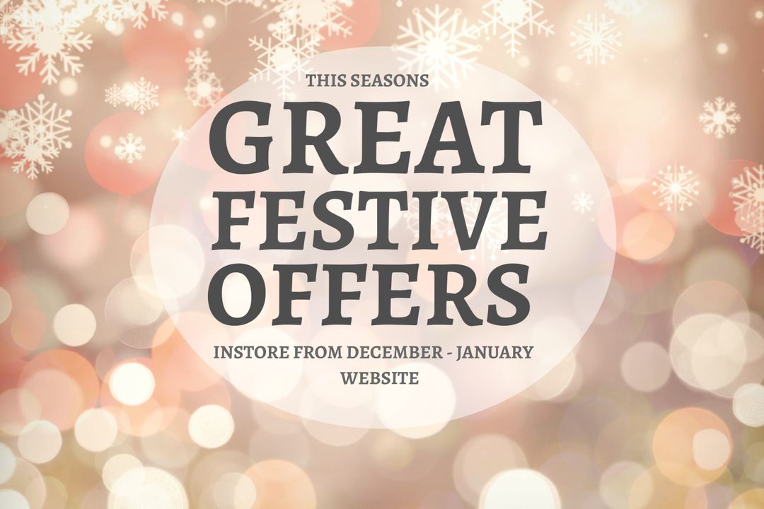Festive Sale Announcement with Bokeh Lights Background