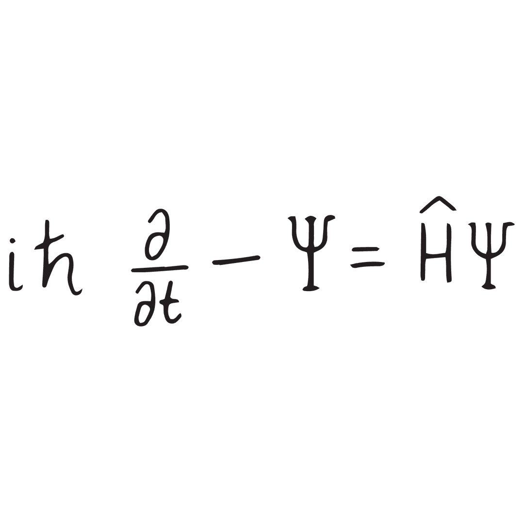 Quantum Mechanics Equation on Transparent Background for Educational Use