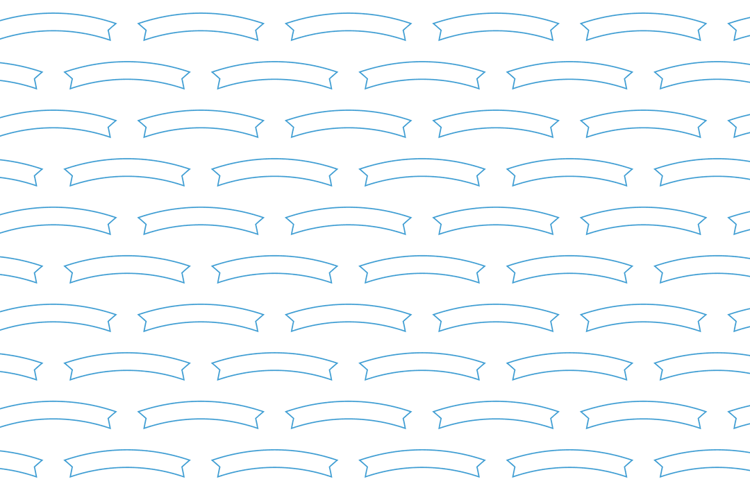 Blue Ribbon Banner Pattern on Transparent Background
