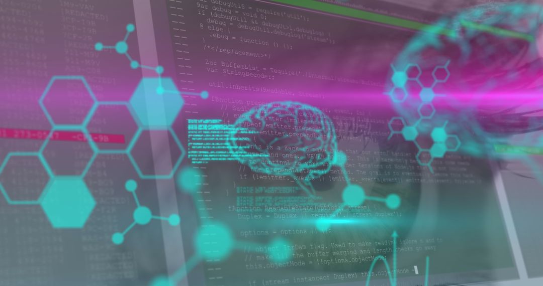 Futuristic Digital Security and Biometric Data Concept