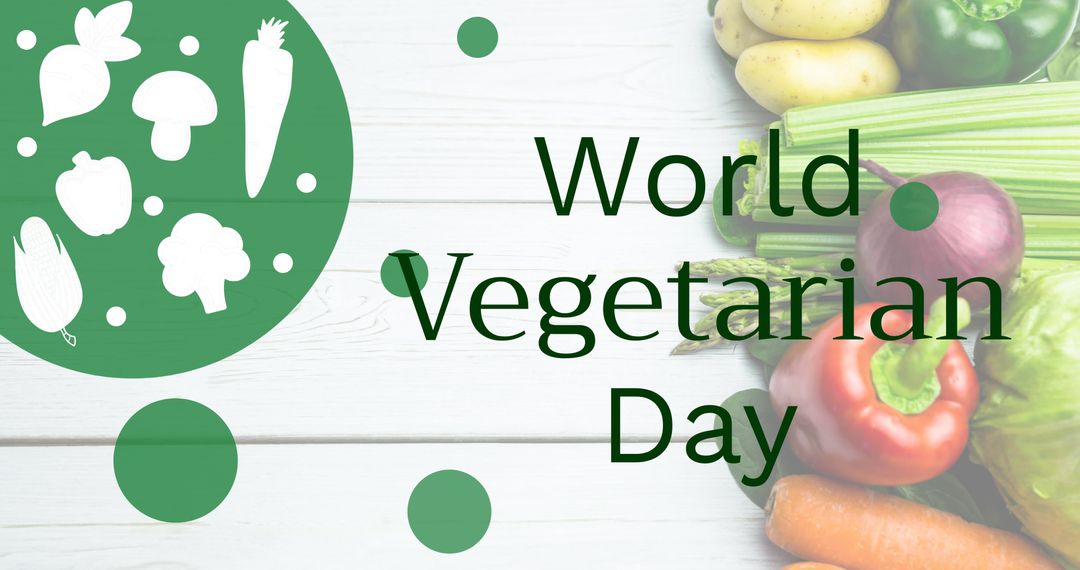World vegetarian day concept with fresh vegetables