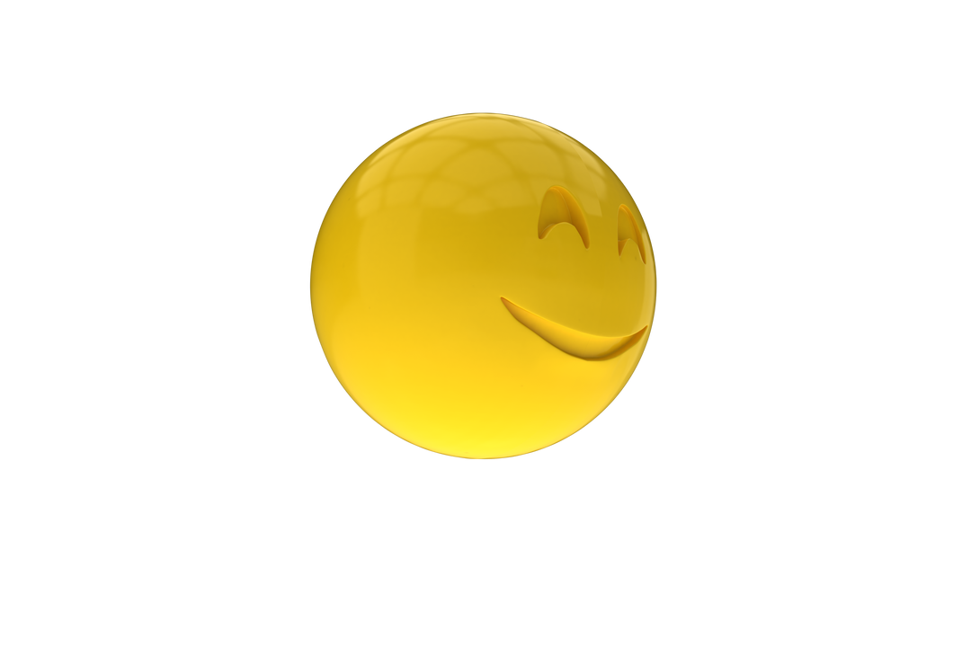 Transparent 3D Happy Emoticon With a Smile - Download Free Stock Images Pikwizard.com