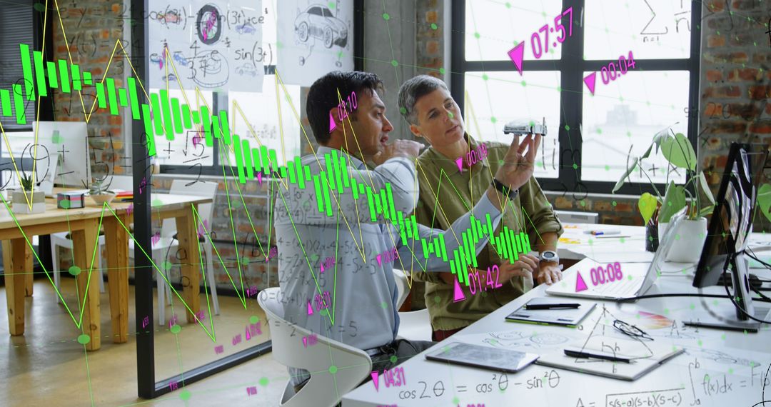 Financial Analysts Discussing Data in Modern Office - Free Images, Stock Photos and Pictures on Pikwizard.com