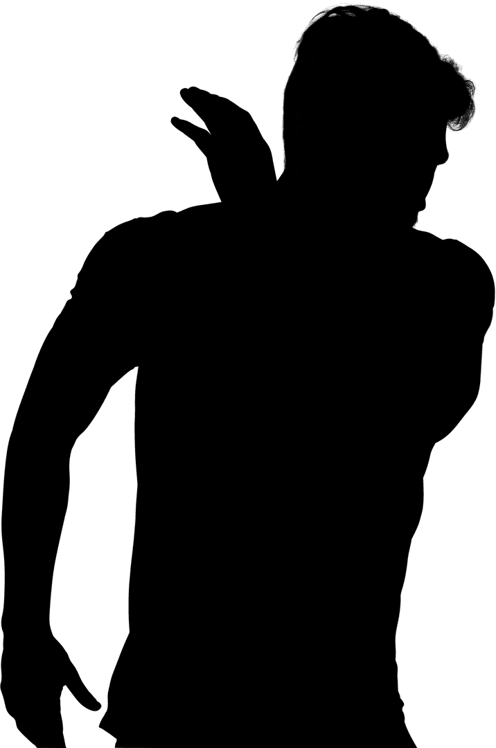 Transparent Boxing Sportsman Outline Vector on Transparent Background