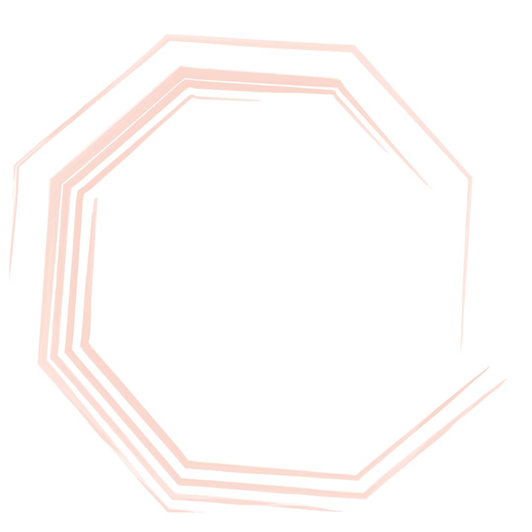 Pink Line Octagon Shape on Transparent Background
