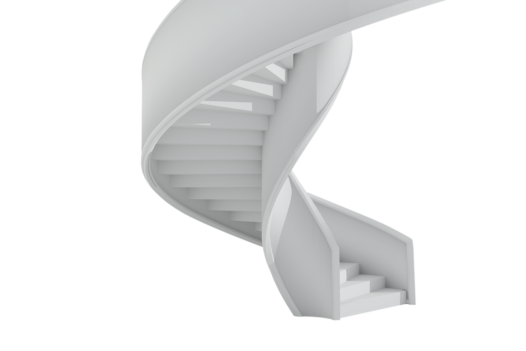 White Spiral Staircase on Transparent Background Double Helix Vector - Download Free Stock Images Pikwizard.com