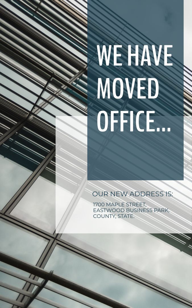 Corporate Office Relocation Announcement with Modern Building Facade - Download Free Stock Templates Pikwizard.com