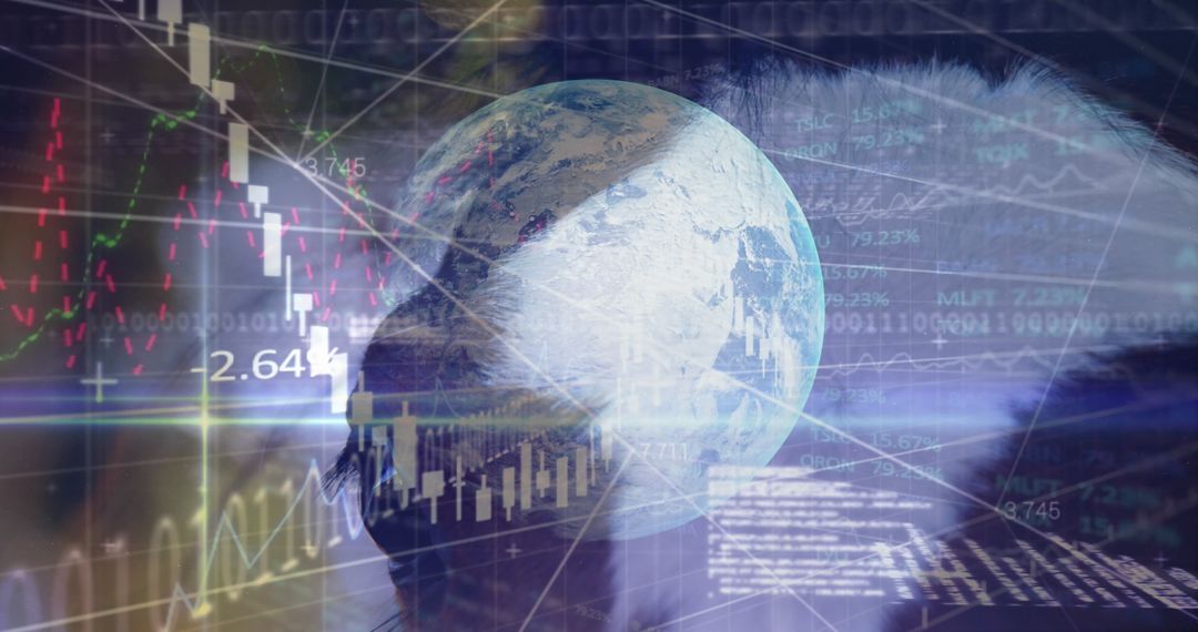 Digital World Filled with Data, Business, and Technology