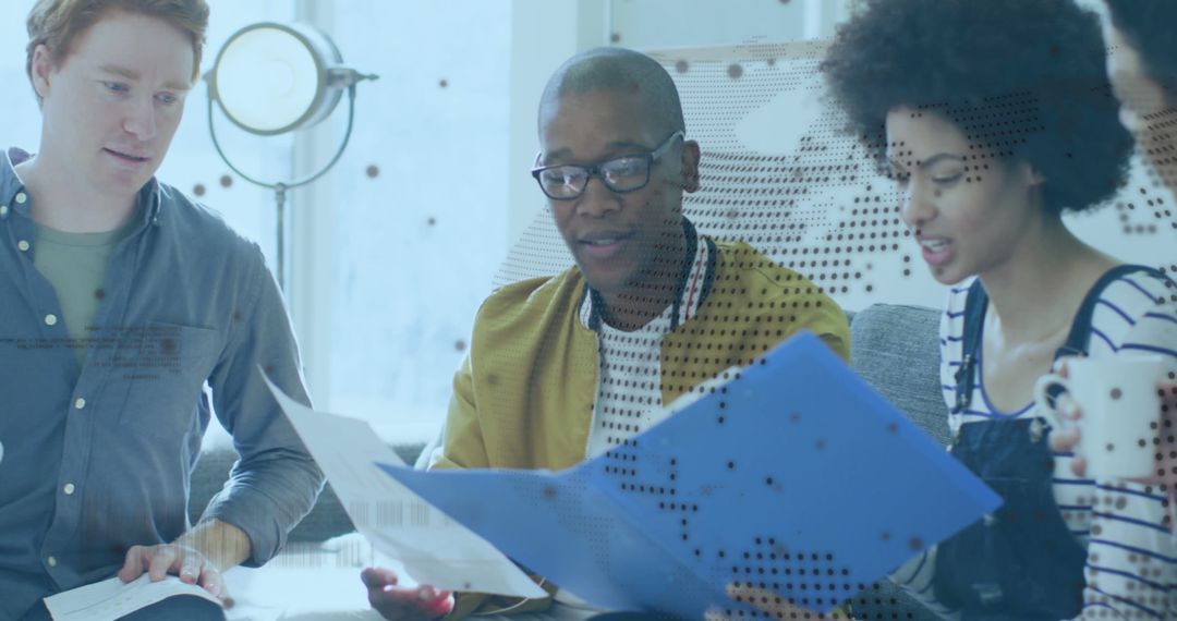 Diverse Team Collaborating on Global Business Project