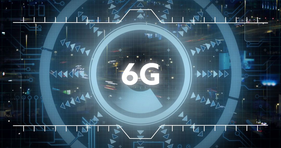 6G Technology Illustration in Futuristic Digital Interface