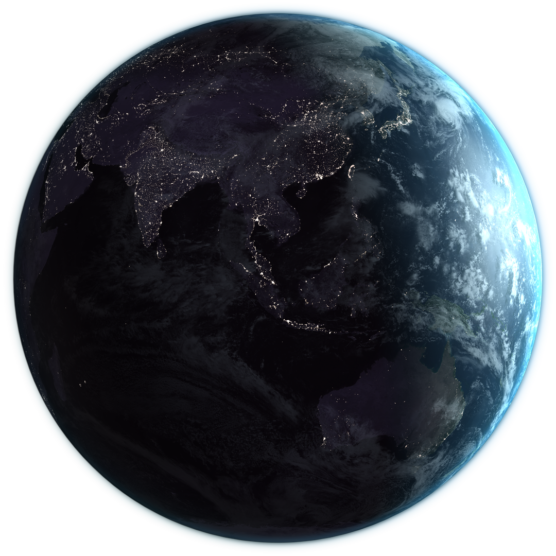 Transparent Planet Earth Showing Lights from Cities at Night - Download Free Stock Images Pikwizard.com