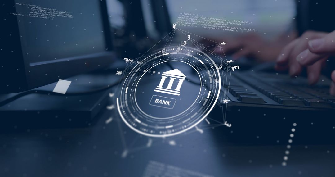 Financial Technology and Banking Digital Interface Concept