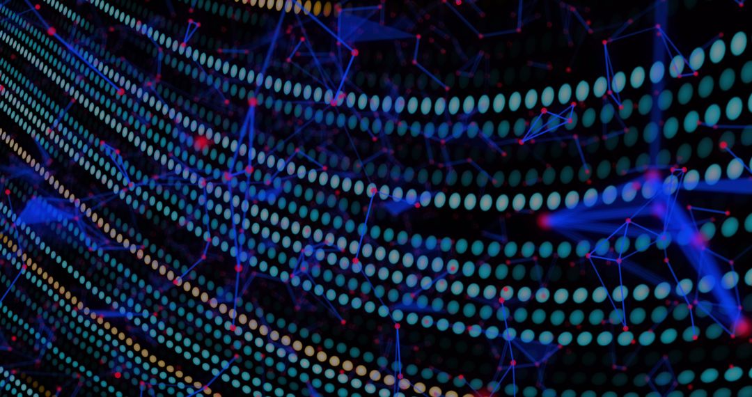 Abstract Digital Network with Vibrant Light Patterns