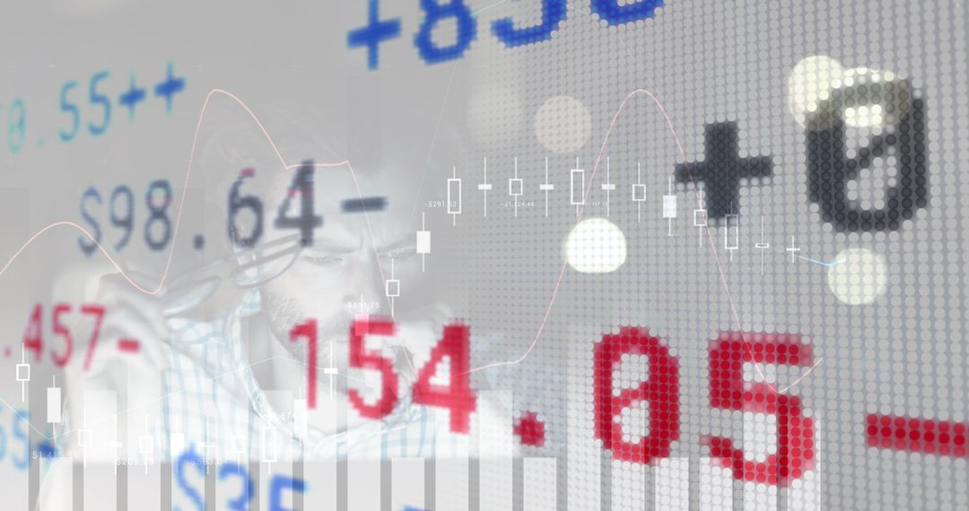Stock Market Analysis with Overlaid Financial Data Concepts