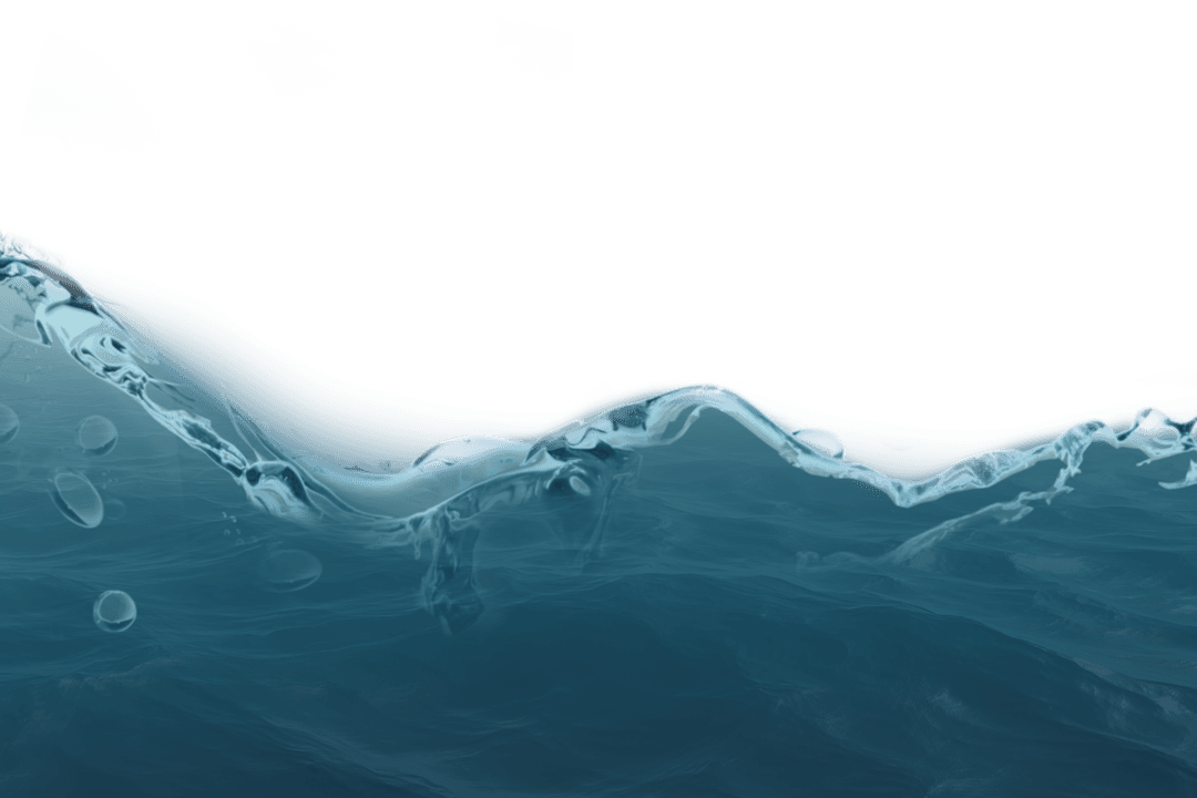 Abstract Transparent Water Wave with Ripple Design Concept