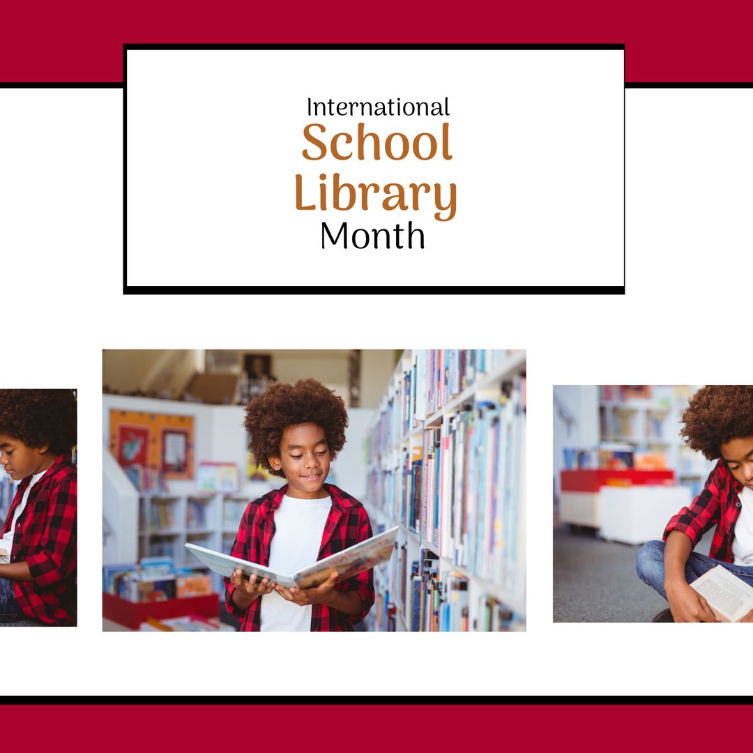 Celebrating International School Library Month with Young Boy Reading