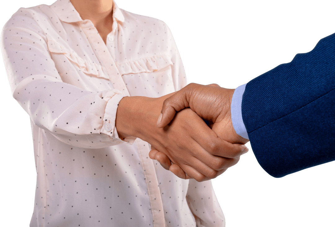 Transparent Business Handshake Symbolizing Partnership Agreement