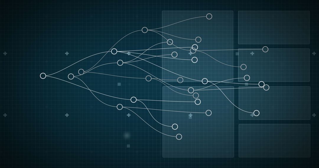Digital Network Visualization with Connected Nodes
