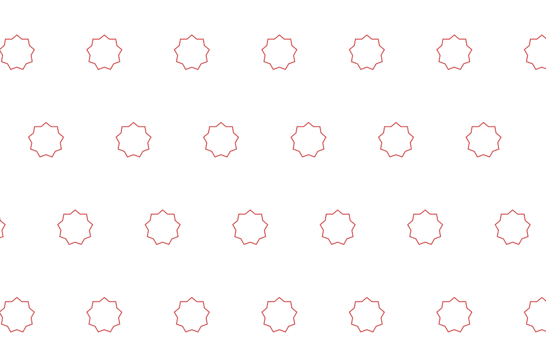 Seamless Red Decorative Pattern on Transparent Background