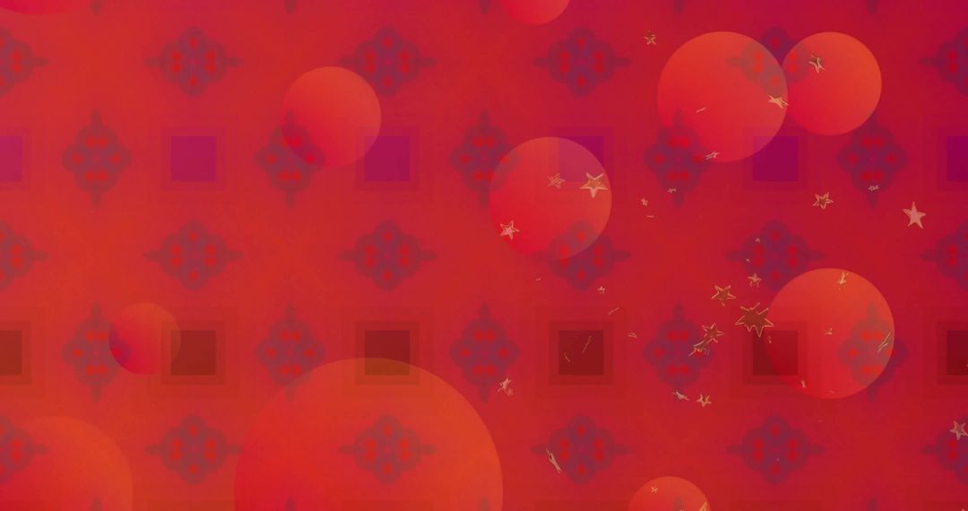 Abstract Red Background with Graphic Elements and Soft Glow