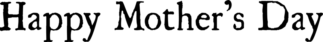 Happy Mother's Day Text Transparent Design Isolated