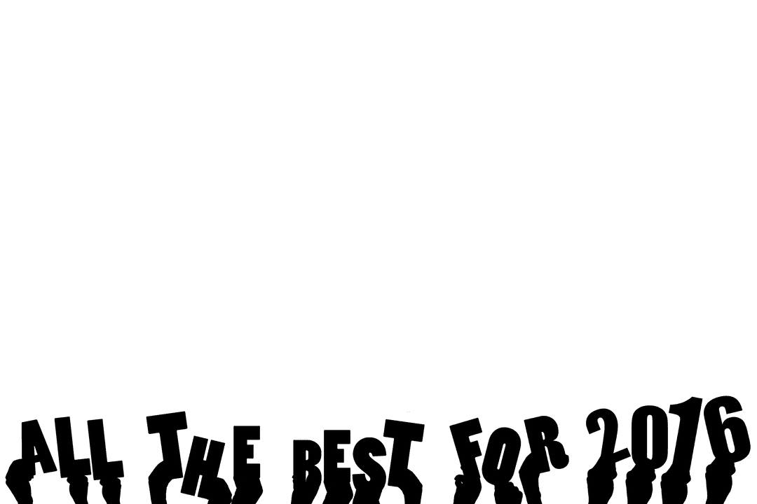 Transparent All the Best for 2016 with Decorative Hands