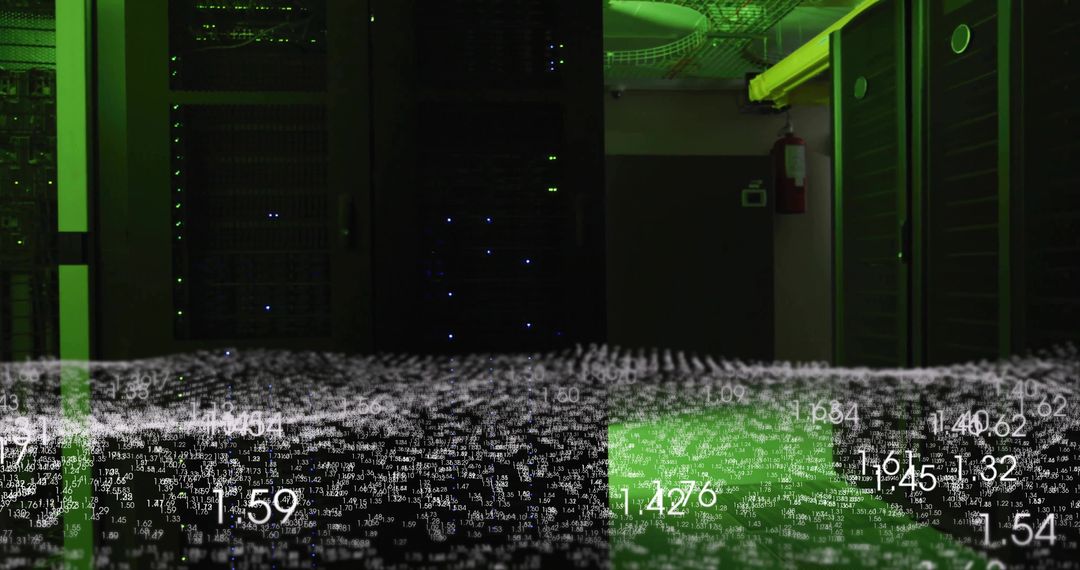 Advanced Data Center with Digital Security Analysis Overlay