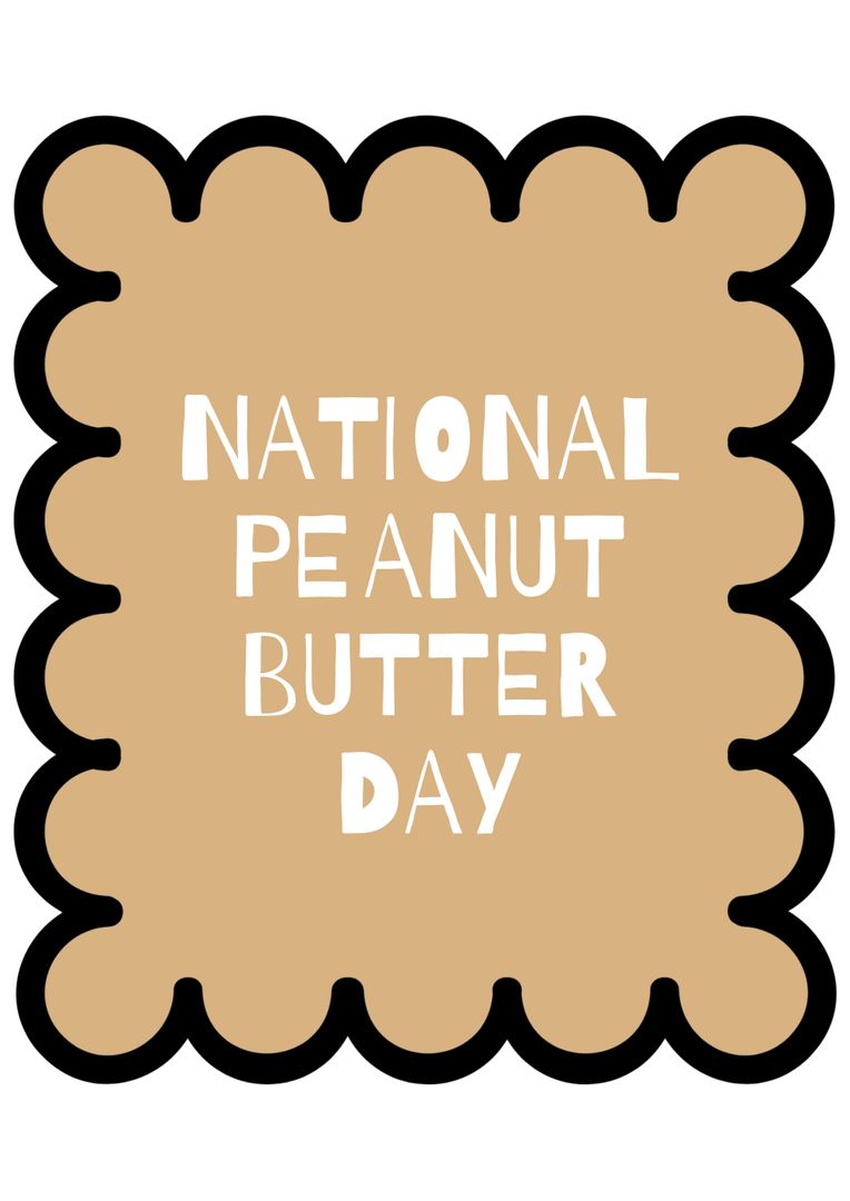 Composition of national peanut butter day text over beige background - Free Images, Stock Photos and Pictures on Pikwizard.com