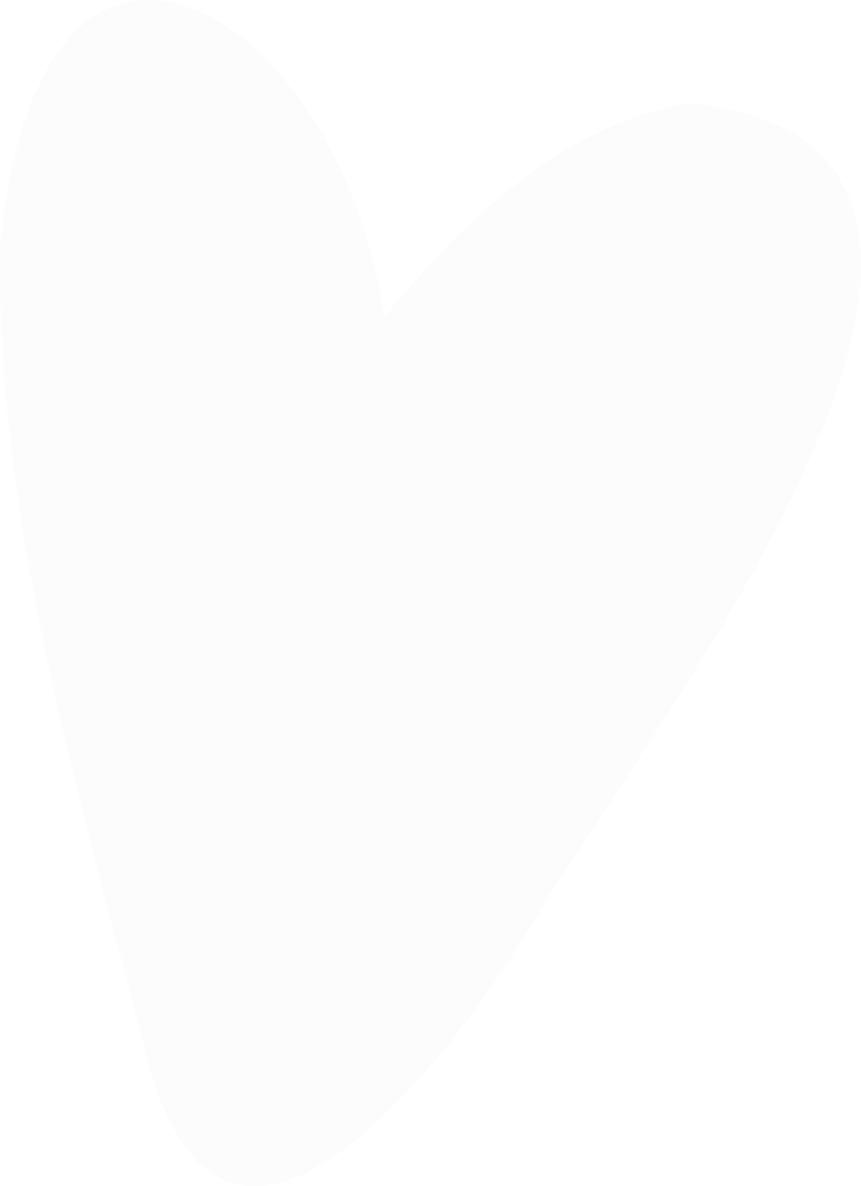 Hand-Drawn White Heart Silhouette Vector on Transparent