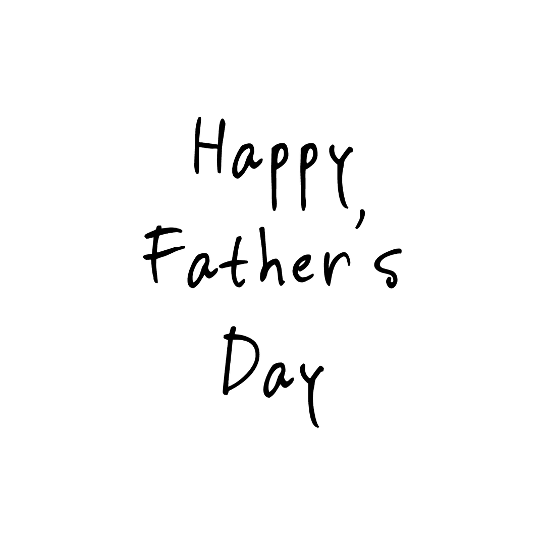 Transparent Happy Father's Day Design with Stylish Font