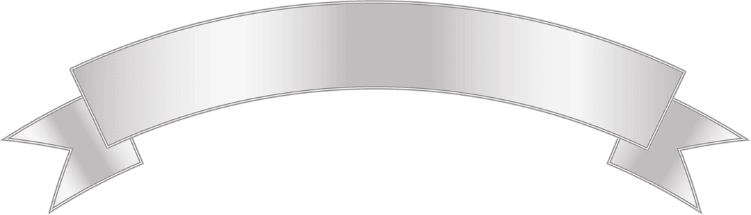 Silver Ribbon Banner on Transparent Background for Label Templates