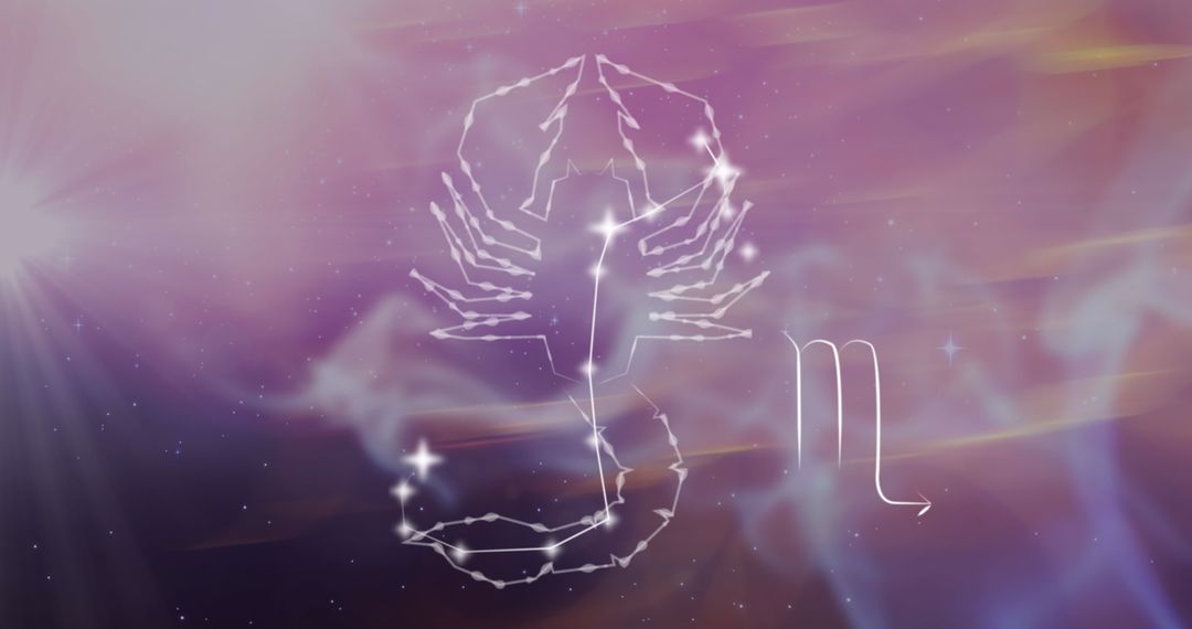 Mystical Scorpio Zodiac Sign with Celestial Nebula