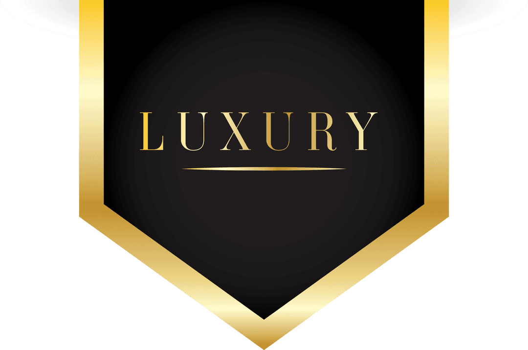 Luxury Text in Gold on Transparent Background, Elegance and Sophistication
