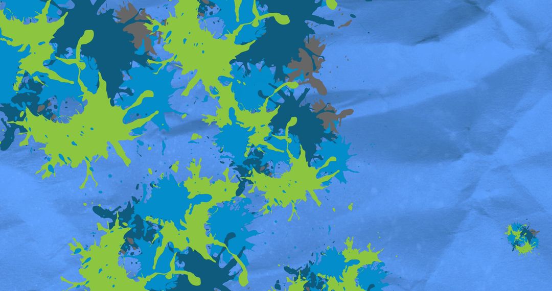 Colorful Splattered Paint Blots on Blue Background - Free Images, Stock Photos and Pictures on Pikwizard.com