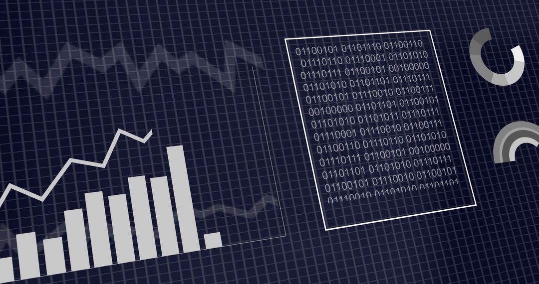 Digital financial data analysis and binary code visualization