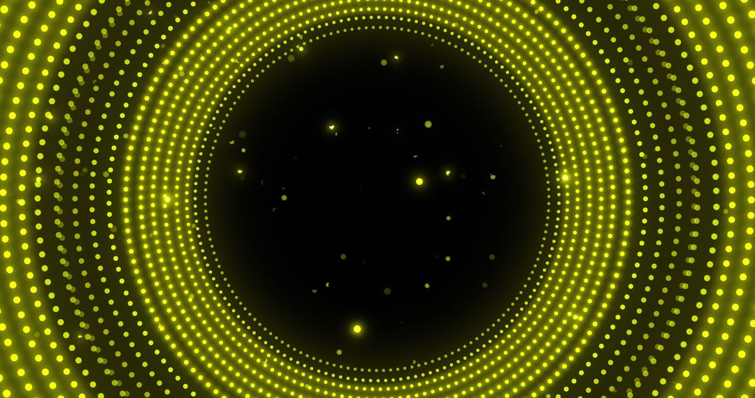 Glowing Circular Yellow Spots on Dark Background Animation