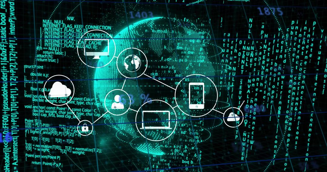 Futuristic Network Diagram Illustrating Digital Connectivity
