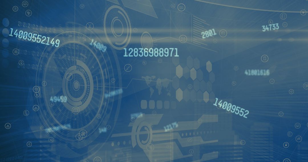 Abstract Digital Interface with Dynamic Data Streams - Free Images, Stock Photos and Pictures on Pikwizard.com