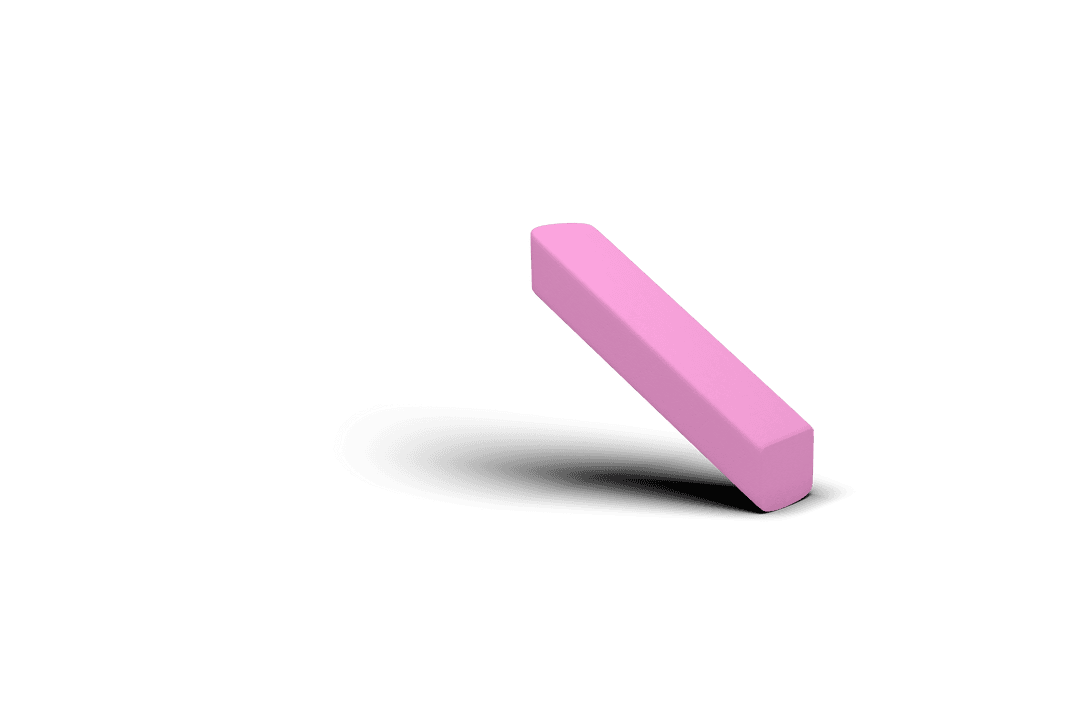 Pink Chalk Stick Isolated on Transparent Background