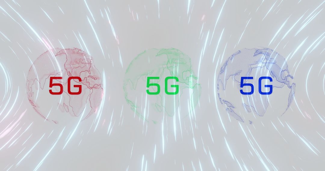 5G Technology Global Network Representation with Digital Light Trails