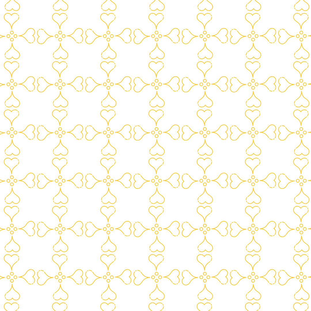 Seamless Yellow Heart Pattern on Transparent Background Illustration