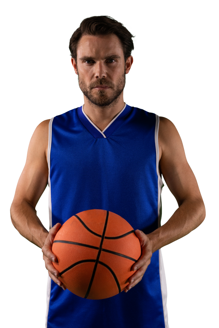 Caucasian Basketball Player Holding Ball on Transparent Background - Download Free Stock Images Pikwizard.com