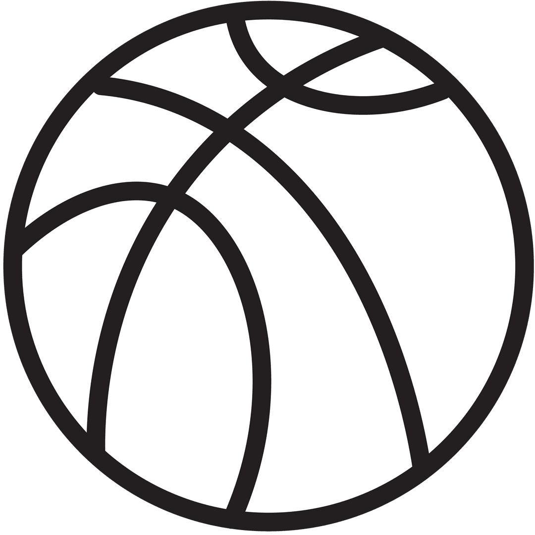 White Basketball Isolated On Transparent Background Vector Illustration