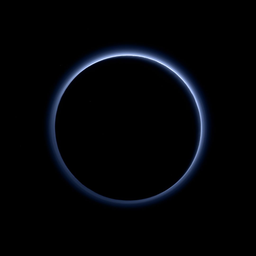 Pluto's Blue Haze Layer Evidenced by New Horizons Camera - Free Images, Stock Photos and Pictures on Pikwizard.com